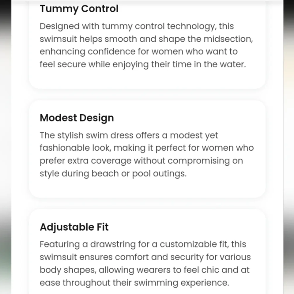 BMJL Tummy Control Slimming One Piece Swim Dress Sz-M - Picture 13 of 13